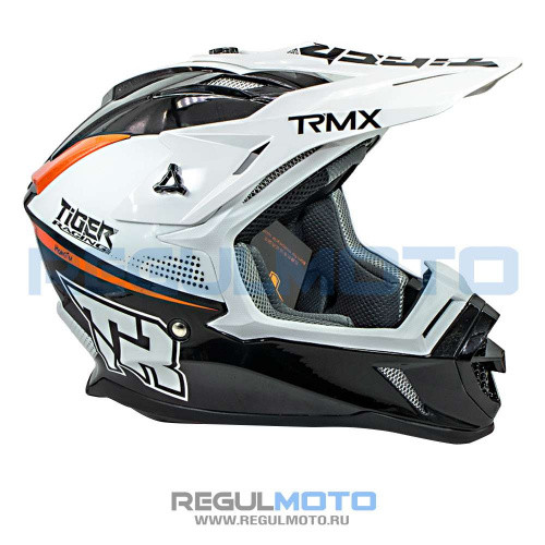 Шлем кроссовый Kioshi TR  (H637) (Белый/ черный/ красный)