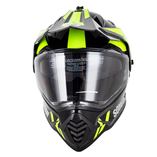 Шлем Soman M10 (Matte black green thunder)