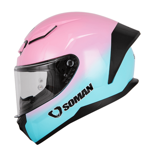 Шлем Soman SM973 (two tone blue pink)