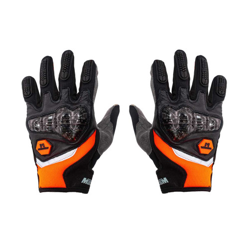 Мотоперчатки Masontex M30 Carbon (Черный/ оранжевый)