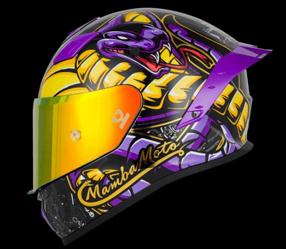 Шлем Soman F1 (mamba moto purple)