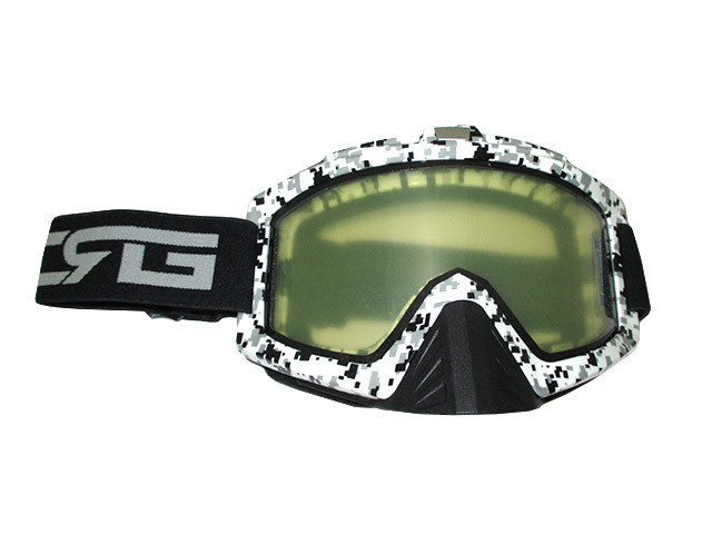 Очки защитные кроссовые 815-67 (бело-черная оправа, линза прозрачная)