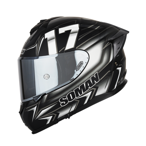 Шлем Soman SM961 (STORM 17 black gray)