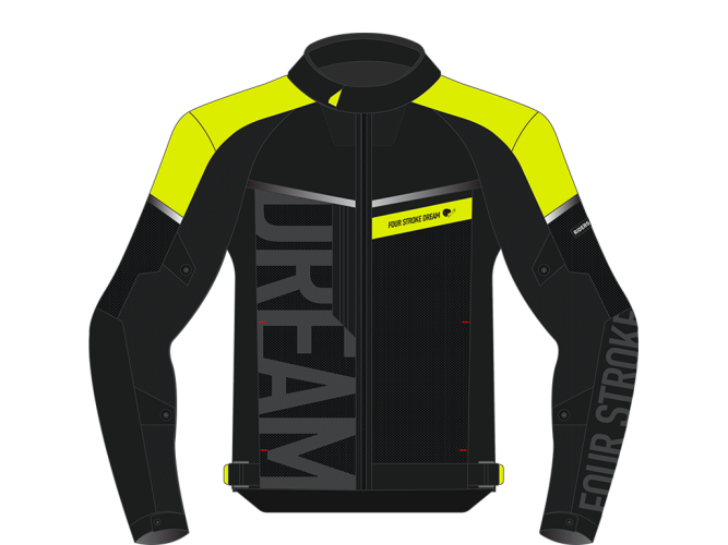 Мотокуртка ткань FSD ENIGMA 2.0 black/f.yellow