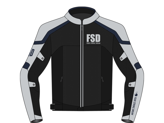 Мотокуртка ткань FSD JADE black/ice/blue