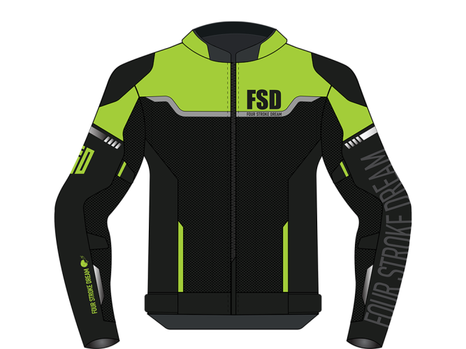 Мотокуртка ткань FSD JAME black/ice/f.yellow
